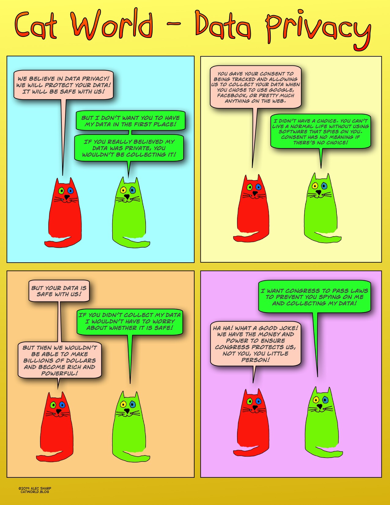 Privacy Program Comic Data Privacy | Cat World